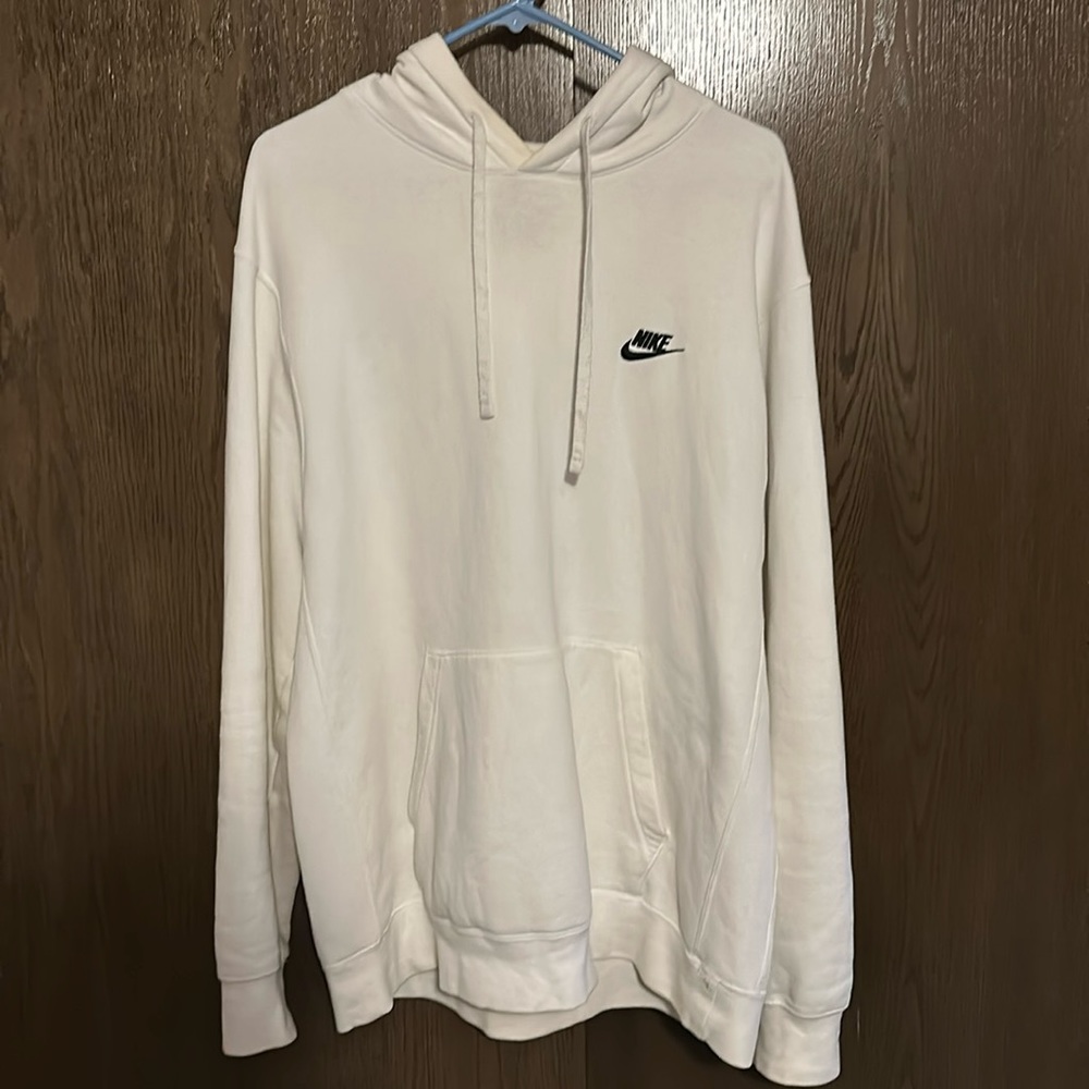 Nike Men’s all white hoodie sweatshirt